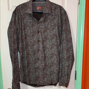 Men's Elegant Paisley Button Down Shirt